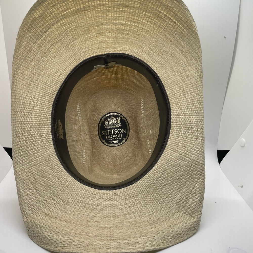 Unisex Stetson Vintage Roadrunner Straw Hat size 6 3/4‌‌ - Picture 4 of 11